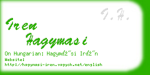 iren hagymasi business card